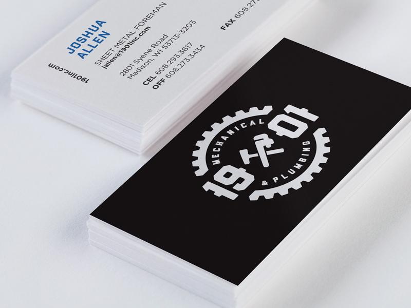 1901 Inc. business card design 1901 Inc. business card design