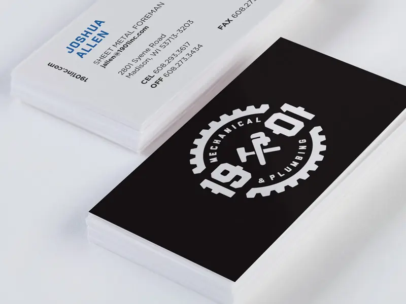1901 Inc. business card design 1901 Inc. business card design